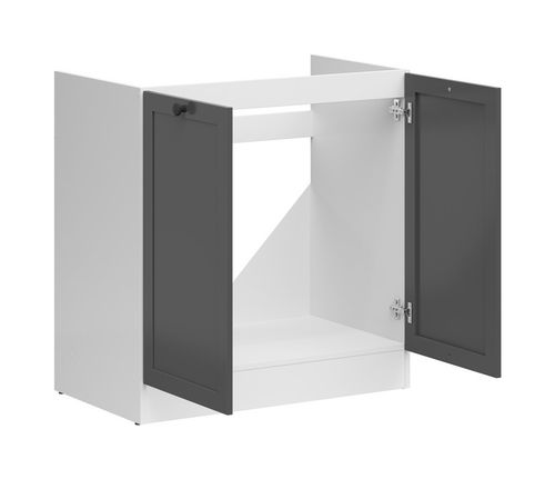 Corner Kitchen Cabinets Set Complete DIY Fitted 9 Units Shaker Dark Grey Junona — image 18