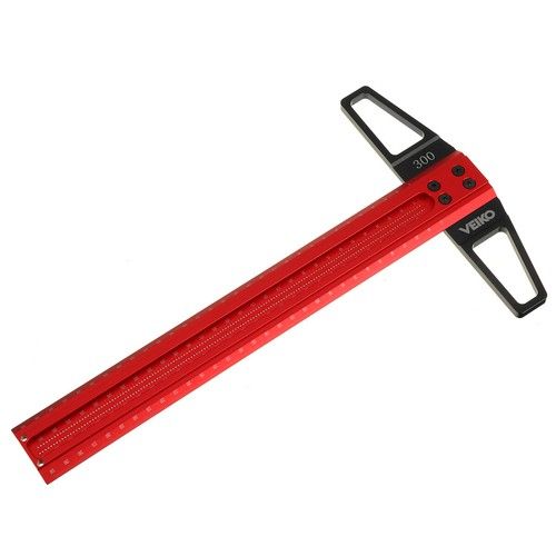 600mm Aluminum Alloy Scribe Woodworking Ruler T-type Line Square Scribe Marking 