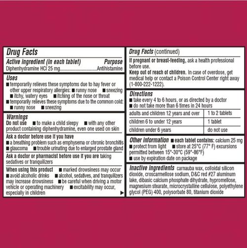 Member's Mark Allergy Relief 25mg 600 Minitabs Tablets Bulk Antihistamine — image 2