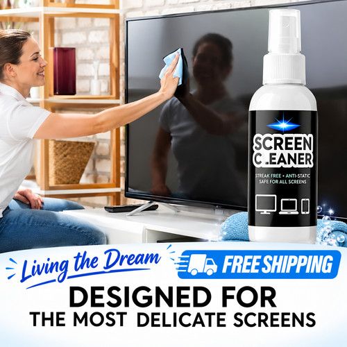 Screen Cleaner Kit Spray & Microfiber Cloth for Phone Laptop TV Monitor 2oz