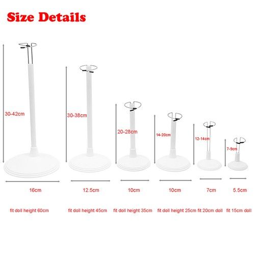 6 Sizes Doll Display Stand Support Base Wrist Stands Puppet Model Stand Holder
