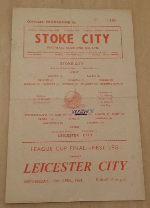 1964 League Cup Final  Stoke City v Leicester City 1st Leg 15th April — image 9