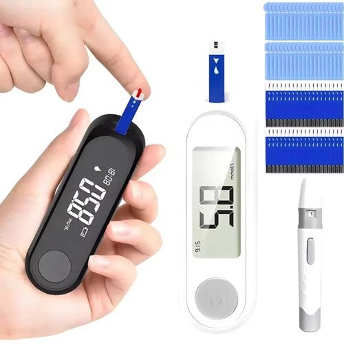 Blood Glucose Sugar Monitor Diabetes Testing Kit +50 Test Strips +50 Lancets