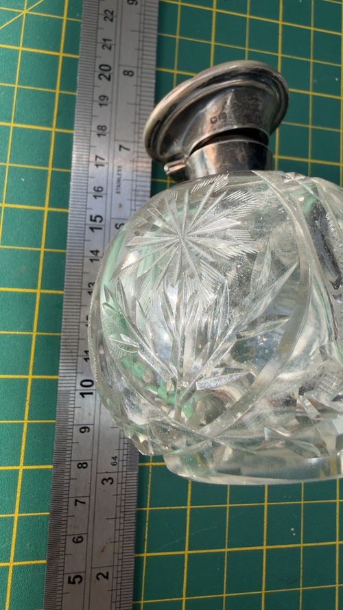 Sterling Silver and Glass Perfume Scent Bottle Birmingham — image 5