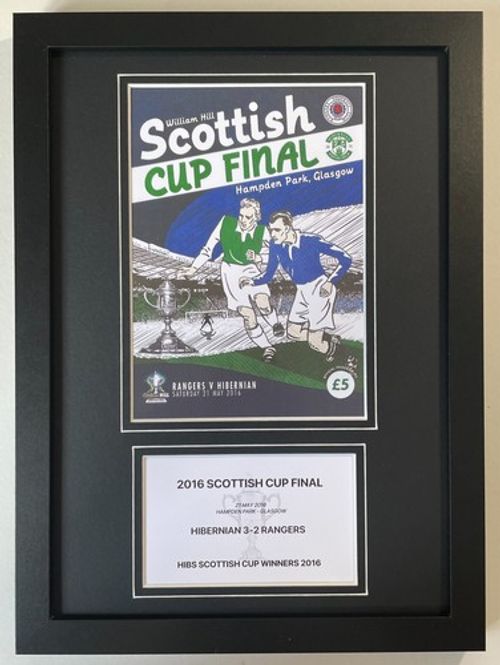 2016 Scottish Cup Final A4 Photo Match Programme Football Display Hibernian Hibs