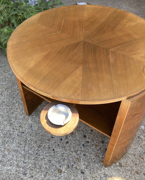 Art Deco Tiered Walnut Coffee Table  — image 4