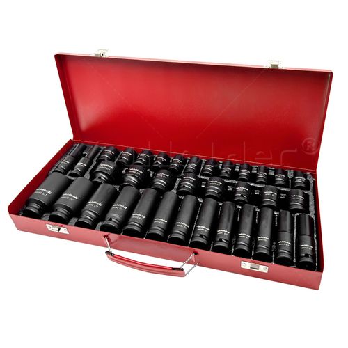 35Pcs Heavy Duty Deep Impact Socket Set 1/2" Drive 6 Point Thin Wall 8MM - 32MM — image 10