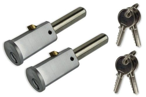 Roller Shutter Bullet Locks Round Face (1 Pair Both On The Same Key c/w 4 Keys)