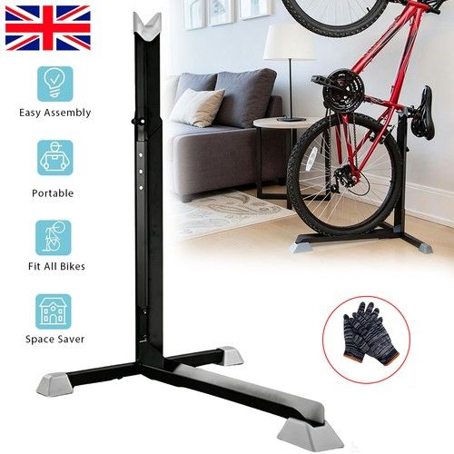 Bike Stand Vertical Portable Space-Saving Bicycle Rack Storage Adjustable Height