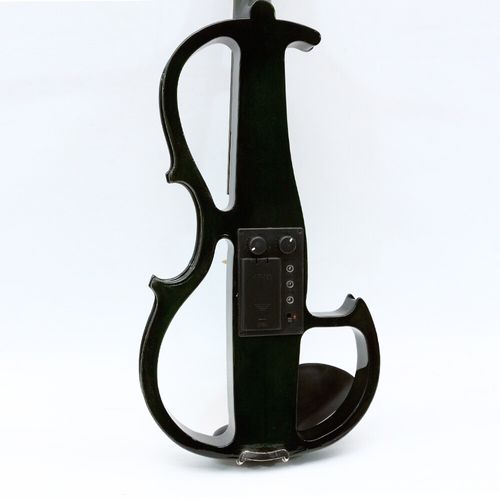 Black Electric Viola 16inch Full Size Solid Wood Ebony Fittings Viola Case Bow — image 6