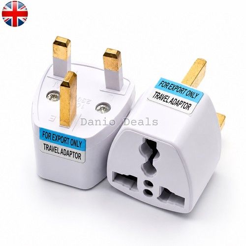 1-5 Pack UK 3 Pin Plug Travel Adapter 13A 250V Portable Design For Export Only