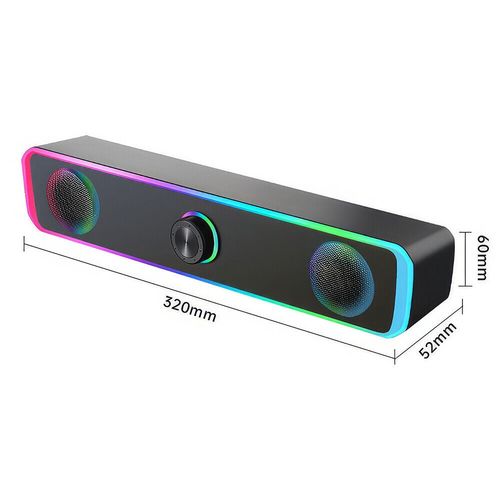 Wired USB Powered/Bluetooth 5.0 Computer Stereo LaptopSpeakers for Desktop PC — image 2