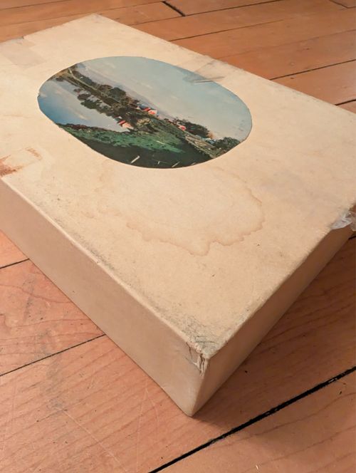 Vtg J.K. STRAUS "What A Beautiful Morning" Wooden Jigsaw Puzzle #251 Complete — image 12