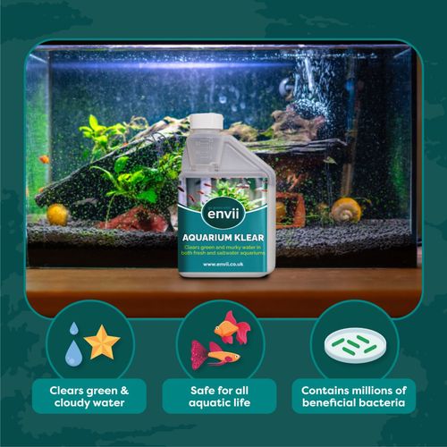 Envii Aquarium Klear Clears Green Murky Water Natural Treatment Fish Tank — image 3