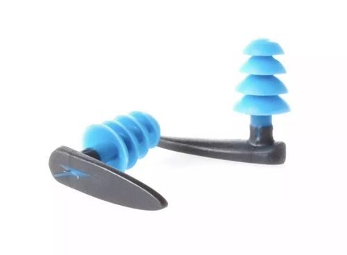 Speedo Biofuse Aquatic Earplug X 3 One Size Grey/Blue Reusable Case New F1 — image 7