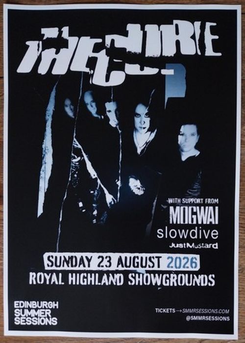 THE CURE concert poster – 2026 tour live band music show gig memorabilia