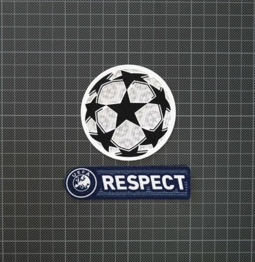 UEFA Champions League Starball & Blue RESPECT Sleeve Patches 2011-2012