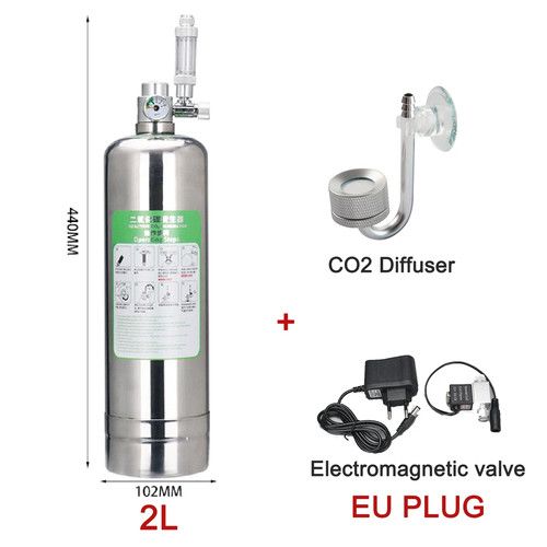Aquarium CO2 Generator Kit Stainless Steel Fish Tank CO2 Cylinder Reactor System