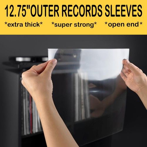Outer 12 inch Album Covers 3 Mil Thick Record Sleeves 12.75" Vinyl Protectors