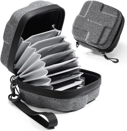 K&F CONCEPT 10 in 1 Lens Filter Case, Hard Shell Camera Filter Pouch Up to 95mm
