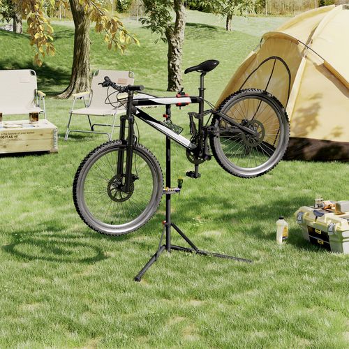 Bicycle Repair Stand, Three-Legged, Height-Adjustable, 360° Rotatable, Metal — image 1
