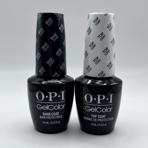 OPI GelColor Base Coat & Top Coat Duo Set 15ml Soak Off UV LED Gel Nail Polish — image 1