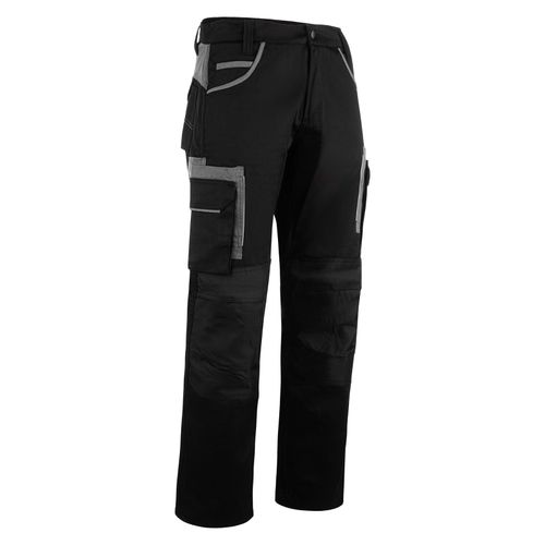 Work Trousers Men's Heavy Duty Cargo Black & Grey Combat Pants with Multi Pocket — image 5