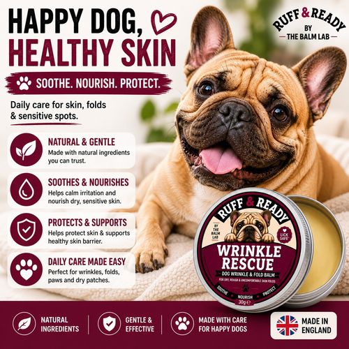 Dog Wrinkle & Fold Balm 30g | Bulldog Frenchie Pug Skin Fold Care Dry Rough Skin — image 9