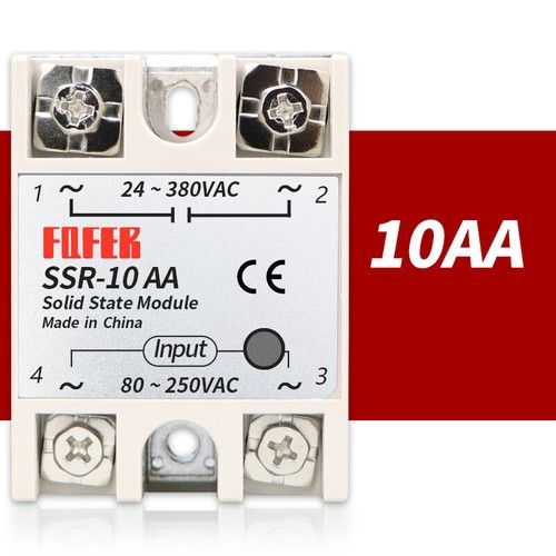 Single Phase Solid State Relay Module AC - AC SSR 10AA-100AA 80-250VAC 24-380VAC
