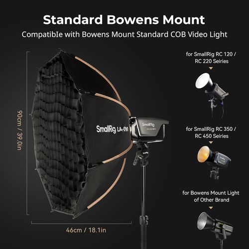 SMALLRIG 35"/90cm Softbox LA-O90 Quick Release Octagon — image 2