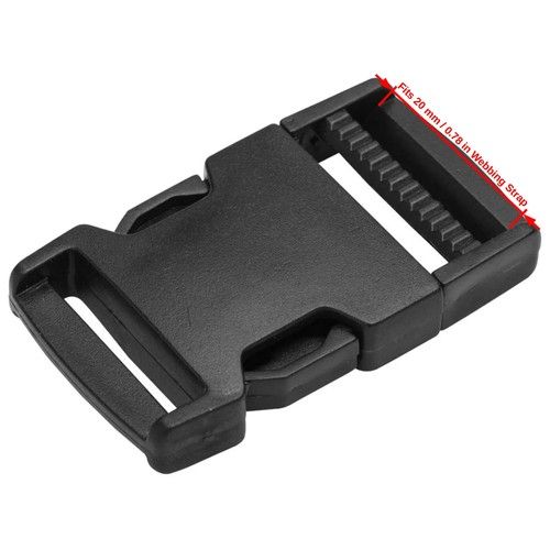Black Delrin Plastic Side Release Fasteners 10mm 20mm 25mm 32mm 40mm 50mm