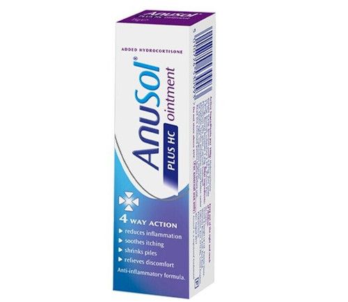 Anusol Plus HC Ointment - Soothes Itching Piles, Reduces Inflammation - 15g