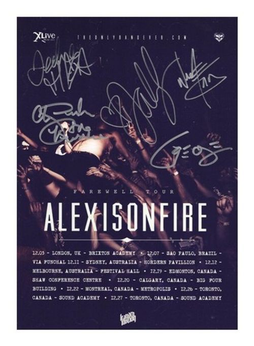 ALEXISONFIRE ENTIRE GROUP AUTOGRAPHED SIGNED A4 POSTER POSTER PRINT
