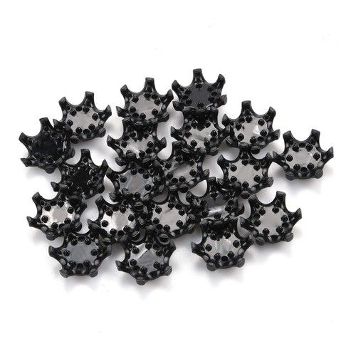 20Pcs Durable Plastic Black Golf Shoe Spikes Cleat Fast Twist Black Plastic