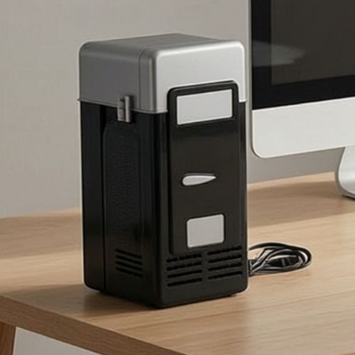 USB Mini Refrigerator Compact Mini Beverage Cooler Portable for Desk, Commuters — image 9