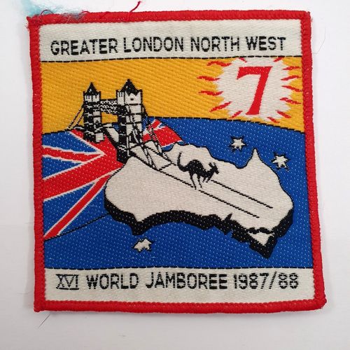 Boy Scouts World Jamboree Australia Badge Patch. Greater London NW 1987/88 — image 2