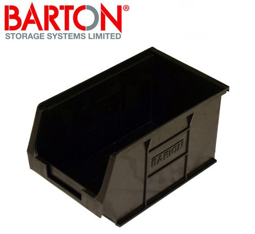 Black Plastic Parts Lin Bins - Component Storage Boxes Picking Bin Workshop Box