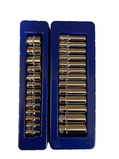 US PRO 1/4" Drive Socket Set DEEP & SHALLOW Single Hex Drive Long Reach Sockets