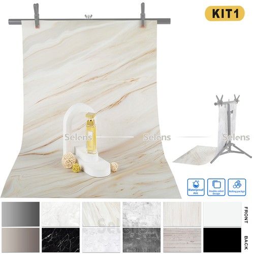 6× Photo Backdrop Paper Kit Waterproof Food Photography Background Prop 57*87cm
