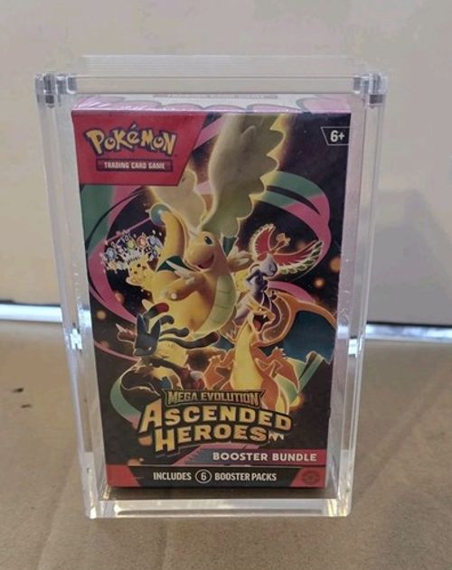 Pokémon TCG NEW SIZE Booster Bundle Acrylic Case  99% UV fits ascended, 30th