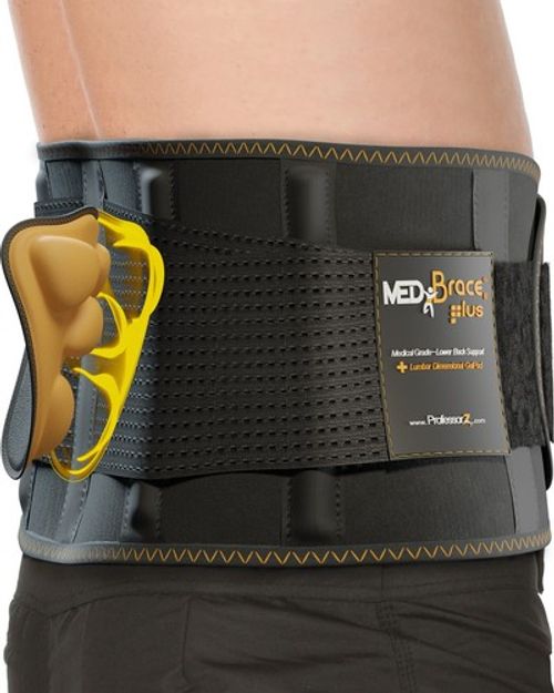 MEDiBrace PLUS Back Support Lower Brace + Lumbar Pad for Sciatica & Pain Relief
