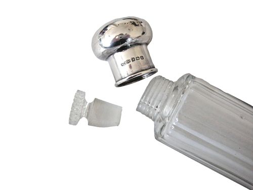 Tall Silver topped  Eau De Cologne  container — image 5