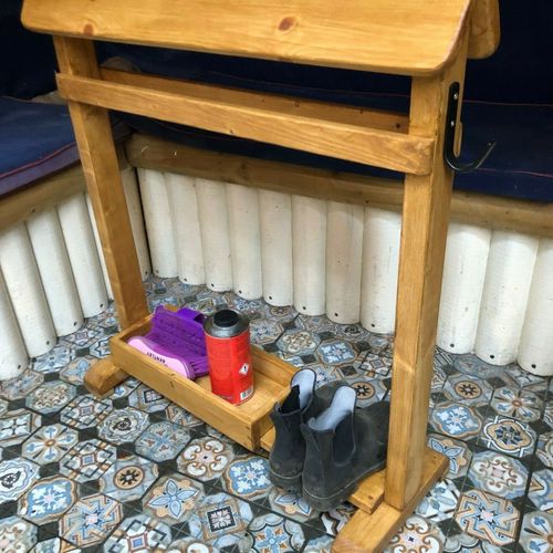 Wooden Saddle Rack stand Handmade multi use blanket drying rails,hooks,storage  — image 5