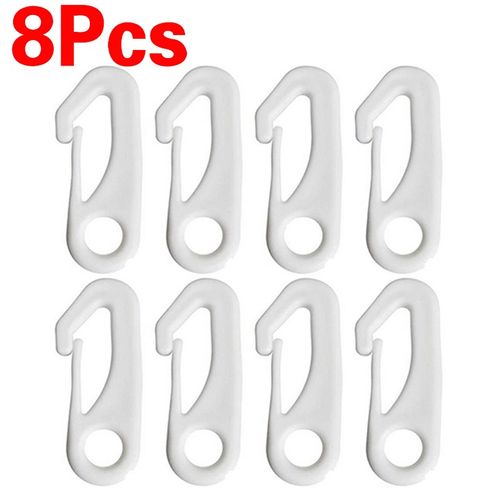 8Pcs Heavy Duty Flagpole Snap Hook Clips Flag Pole Attachment Accessories White — image 11