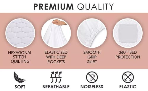 Extra Deep Quilted Mattress Protector WATERPROOF Anti-allergic Fitted Cover — image 7