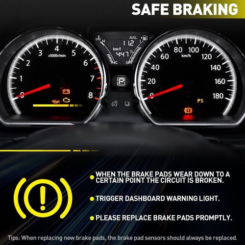 2X For Bmw 5 Series E60 E61 E63 E64 Front & Rear Brake Pad Wear Indicator Sensor — image 8