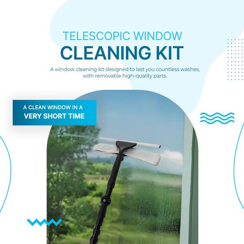 Telescopic Squeegee Cleaner 3.5 meter Window Glass Cleaning Extendable Pole Kit — image 10