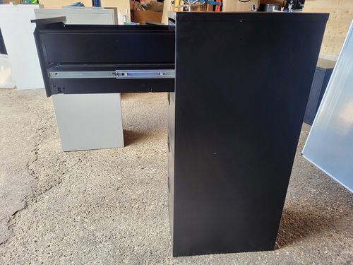 Office Black Filing Cabinet |  4 Drawer Steel Storage Lockable Unit - 132cm Tall — image 11