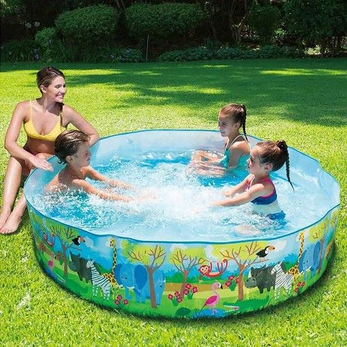 6ft Quick Set Paddling Pool Safari Kids Garden Swimming Pool 183 x 38cm