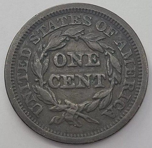1848 USA United States Of America Liberty Head/Braided Hair Cent One Cent coin